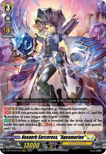 Hexaorb Sorceress, "Aquamarine" (D-BT10/011EN) [Dragon Masquerade]