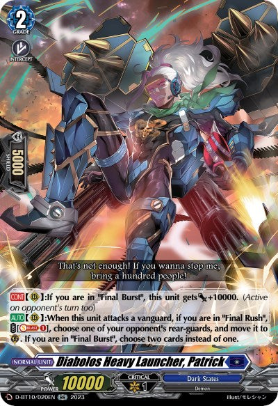 Diabolos Heavy Launcher, Patrick (D-BT10/020EN) [Dragon Masquerade]