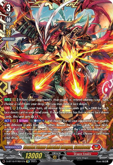 Scarlet Flame Marshal Dragon, Gandeeva (D-BT10/FFR01EN) [Dragon Masquerade]