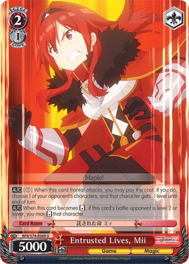 Entrusted Lives, Mii (BFR/S78-E069 U) [BOFURI: I Don't Want to Get Hurt, so I'll Max Out My Defense]