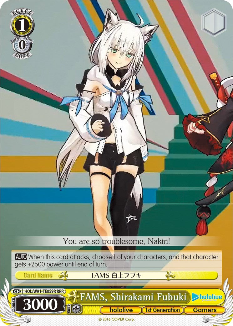 FAMS, Shirakami Fubuki (HOL/W91-TE059R RRR) [hololive production]