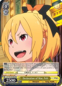 Declaration of War, Felt (RZ/S46-E005R RRR) [Re:ZERO]