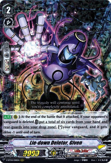 Lie-down Deletor, Given (V-BT04/010EN) [Vilest! Deletor]