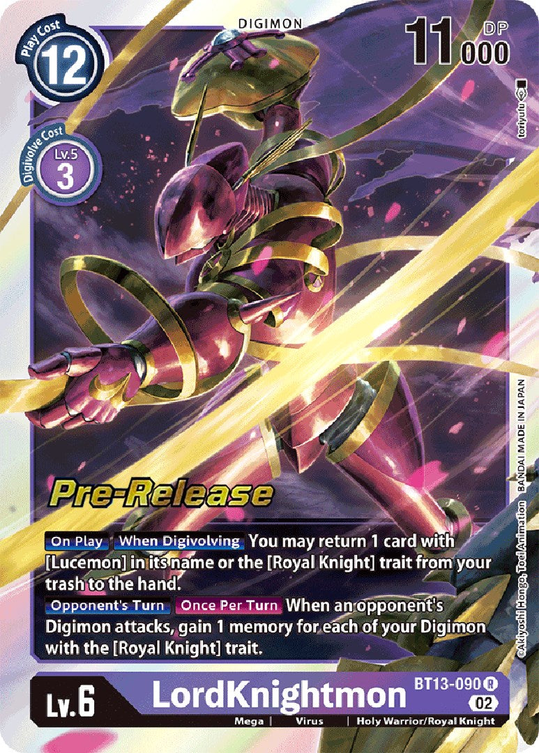 LordKnightmon [BT13-090] [Versus Royal Knight Booster Pre-Release Cards]