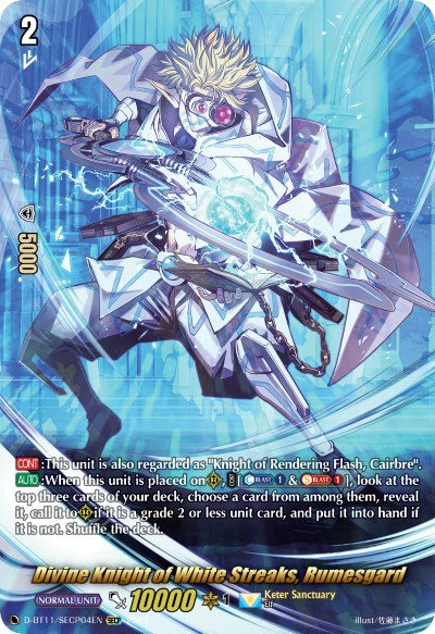 Divine Knight of White Streaks, Rumesgard (D-BT11/SECP04EN) [Clash of Heroes]