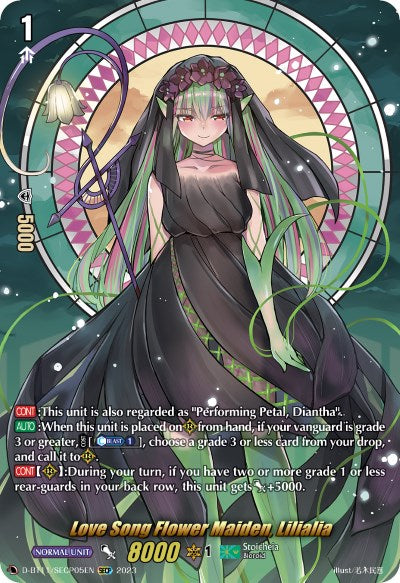 Love Song Flower Maiden, Lilialia (D-BT11/SECP05EN) [Clash of Heroes]