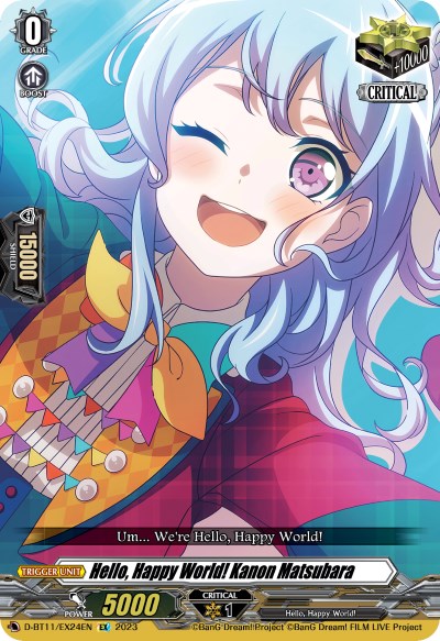 Hello, Happy World! Kanon Matsubara (D-BT11/EX24EN) [Clash of Heroes]