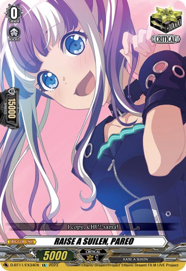 RAISE A SUILEN, PAREO (D-BT11/EX34EN) [Clash of Heroes]