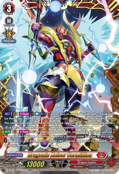 Dragonic Kaiser Vermillion (D-BT11/FFR02EN) [Clash of Heroes]