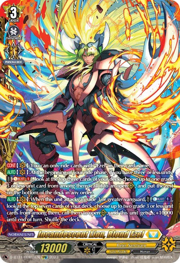 Incandescent Lion, Blond Ezel (D-BT11/FFR11EN) [Clash of Heroes]