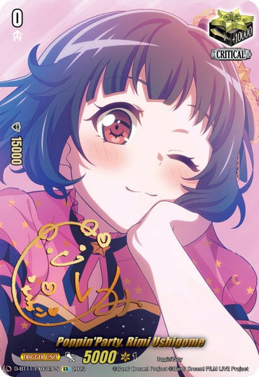 Poppin'Party, Rimi Ushigome (Signature) (D-BT11/EX03EN-S) [Clash of Heroes]