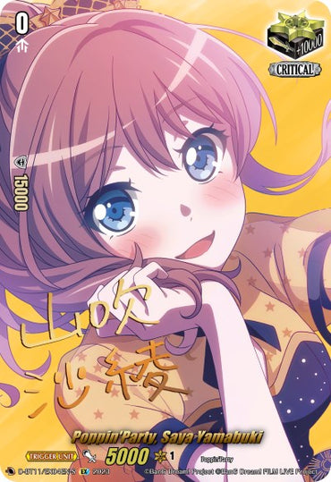 Poppin'Party, Saya Yamabuki (Signature) (D-BT11/EX04EN-S) [Clash of Heroes]