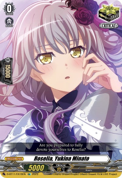 Roselia, Yukina Minato (D-BT11/EX16EN) [Clash of Heroes]