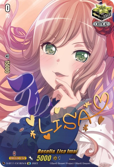 Roselia, Lisa Imai (Signature) (D-BT11/EX18EN-S) [Clash of Heroes]