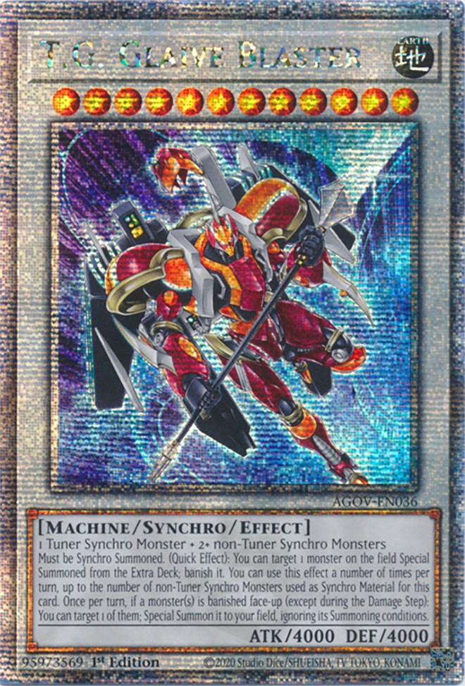 T.G. Glaive Blaster (Quarter Century Secret Rare) [AGOV-EN036] Quarter Century Secret Rare