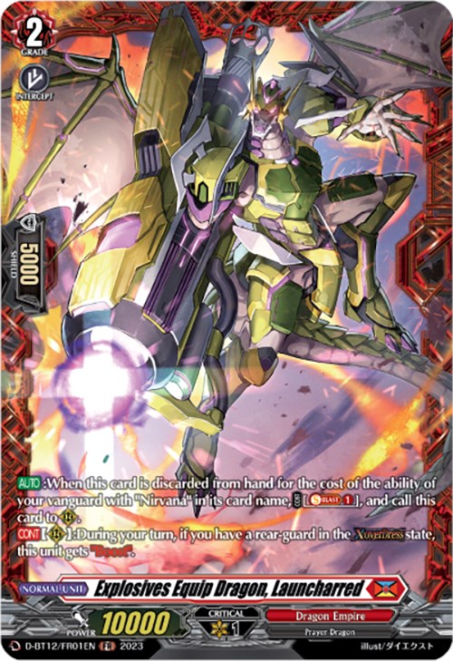 Explosives Equip Dragon, Launcharred (D-BT12/FR01EN) [Evenfall Onslaught]