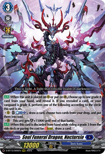 Soul Funeral Dragon, Noctursio (D-BT13/005EN) [Flight of Chakrabarthi]