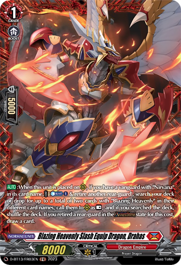 Blazing Heavenly Slash Equip Dragon, Drahas (FR) (D-BT13/FR03EN) [Flight of Chakrabarthi]