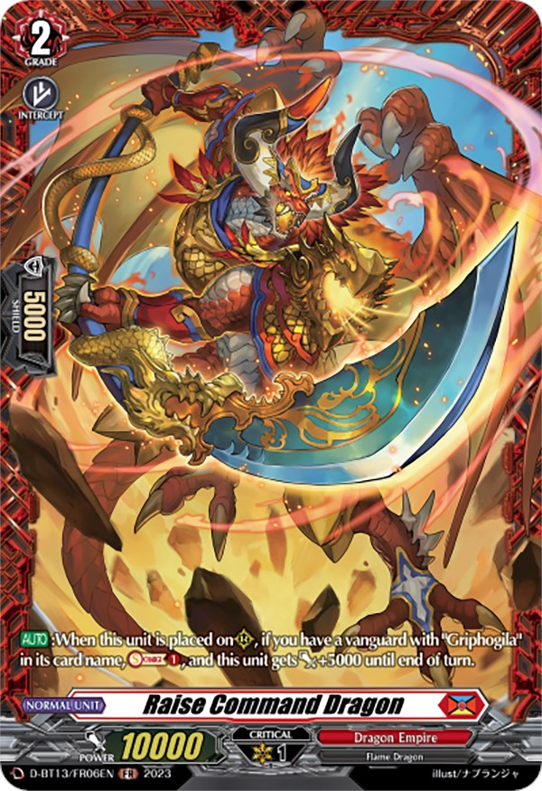 Raise Command Dragon (FR) (D-BT13/FR06EN) [Flight of Chakrabarthi]