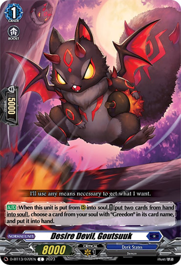 Desire Devil, Goutsuuk (D-BT13/072EN) [Flight of Chakrabarthi]