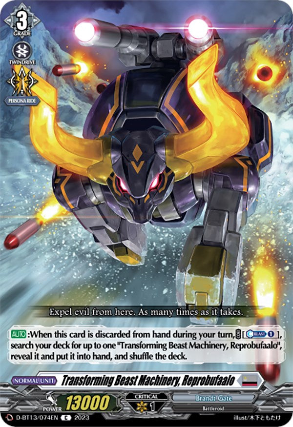 Transforming Beast Machinery, Reprobufaalo (D-BT13/074EN) [Flight of Chakrabarthi]