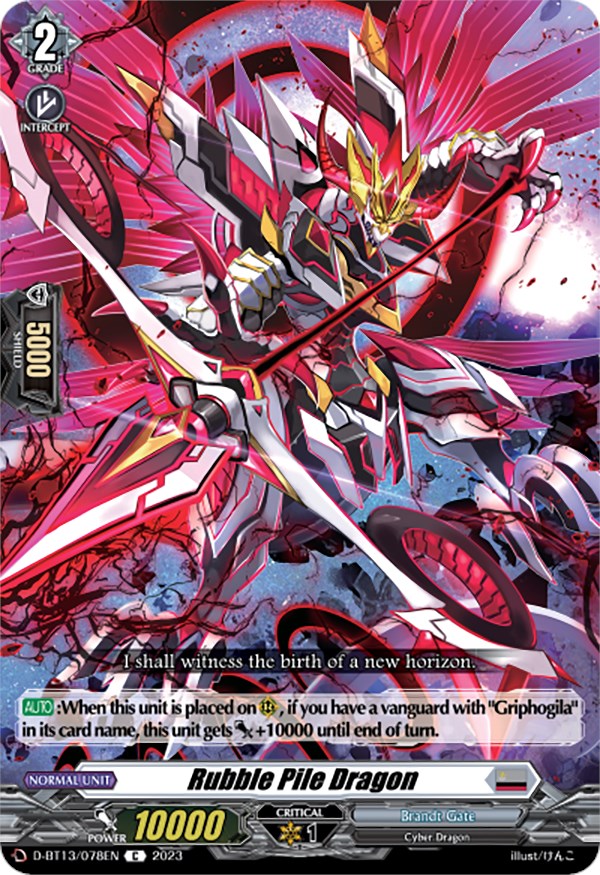 Rubble Pile Dragon (D-BT13/078EN) [Flight of Chakrabarthi]