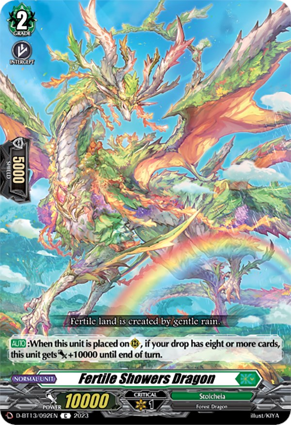 Fertile Showers Dragon (D-BT13/092EN) [Flight of Chakrabarthi]