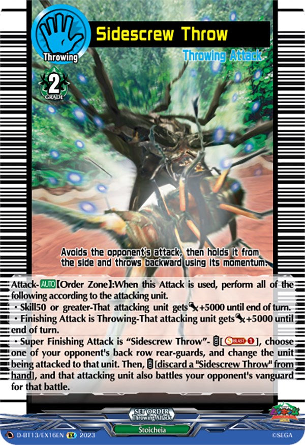 Sidescrew Throw (D-BT13/EX16EN) [Flight of Chakrabarthi]