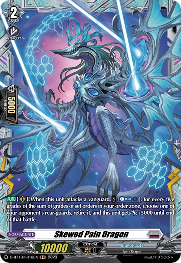 Skewed Pain Dragon (FR) (D-BT13/FR18EN) [Flight of Chakrabarthi]