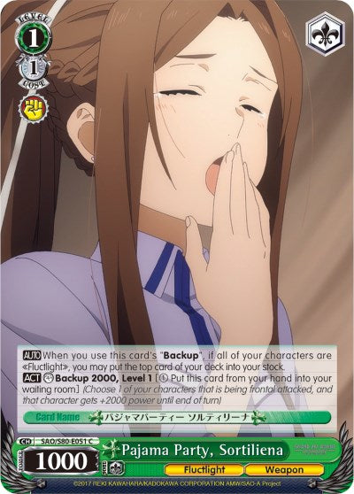 Pajama Party, Sortiliena (SAO/S80-E051 C) [Sword Art Online -Alicization- Vol.2]