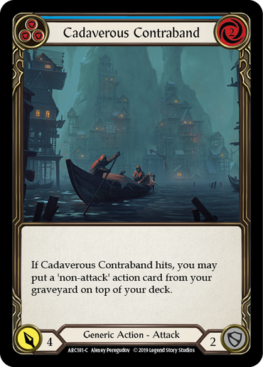 Cadaverous Contraband (Blue) [ARC181-C] (Arcane Rising)  1st Edition Rainbow Foil