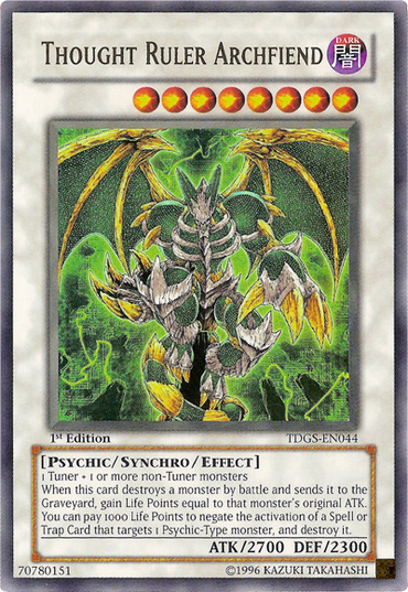 Thought Ruler Archfiend [TDGS-EN044] Ultra Rare