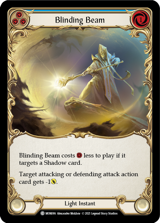 Blinding Beam (Blue) [MON086-RF] (Monarch)  1st Edition Rainbow Foil