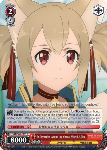 Information About the Virtual World, Silica (SAO/S65-E063 C) [Sword Art Online -Alicization-]