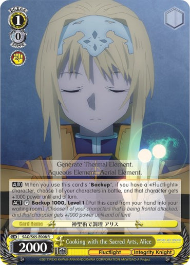 Cooking with the Sacred Arts, Alice (SAO/S65-E008 R) [Sword Art Online -Alicization-]