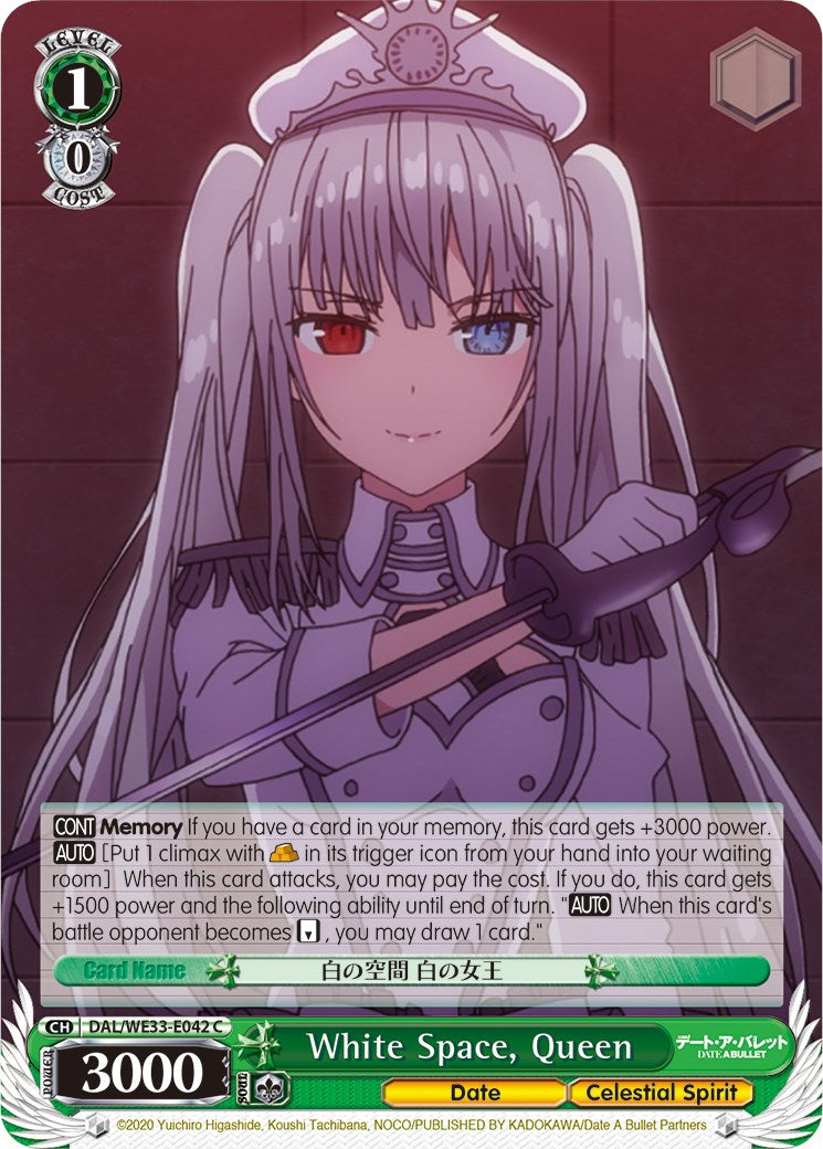 White Space, Queen (DAL/WE33-E042 C) (Parallel Foil) [Date A Bullet]