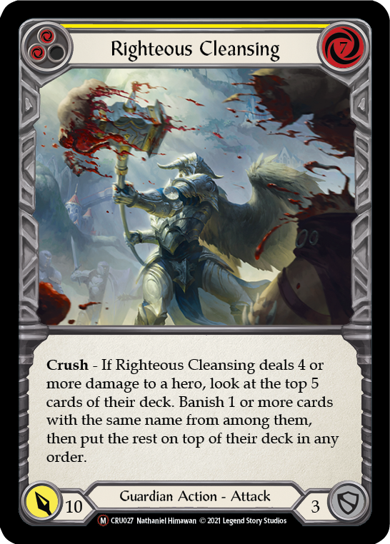 Righteous Cleansing [U-CRU027-RF] (Crucible of War Unlimited)  Unlimited Rainbow Foil