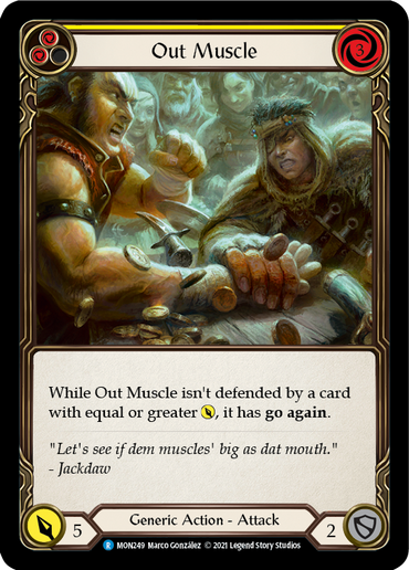 Out Muscle (Yellow) [MON249-RF] (Monarch)  1st Edition Rainbow Foil