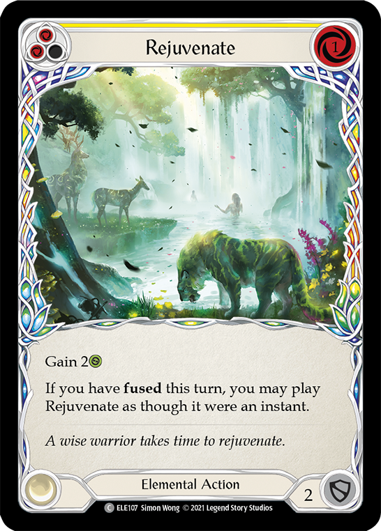 Rejuvenate (Yellow) [ELE107] (Tales of Aria)  1st Edition Rainbow Foil