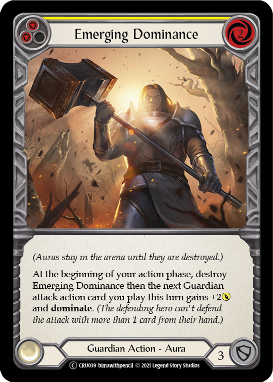 Emerging Dominance (Yellow) [U-CRU039-RF] (Crucible of War Unlimited)  Unlimited Rainbow Foil