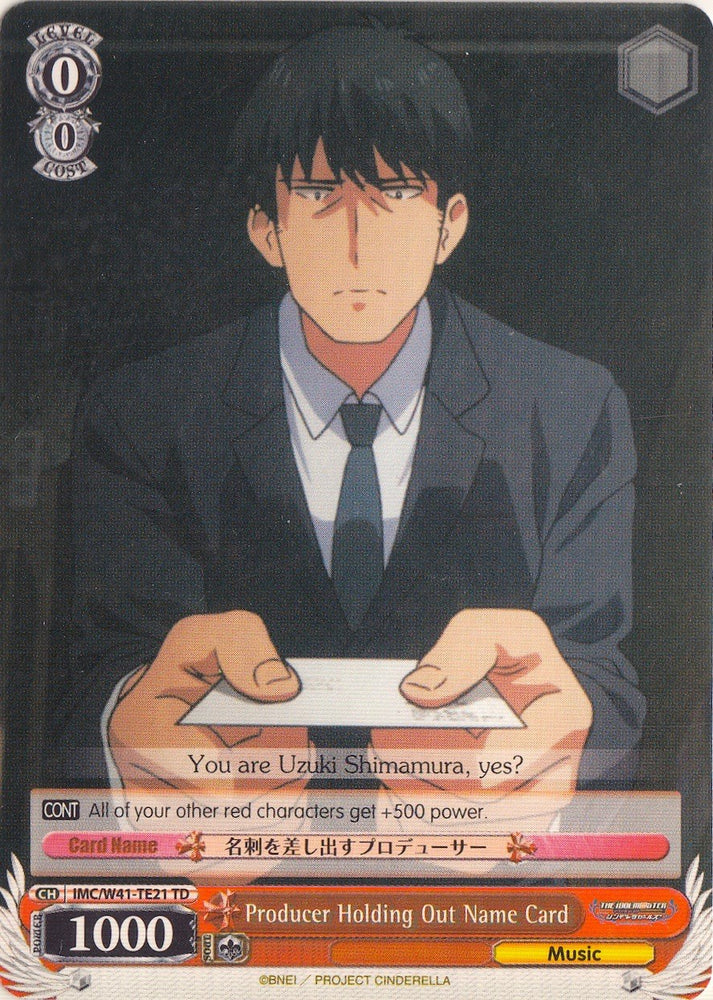 Producer Holding Out Name Card (IMC/W41-TE21 TD) [The iDOLM@STER Cinderella Girls]