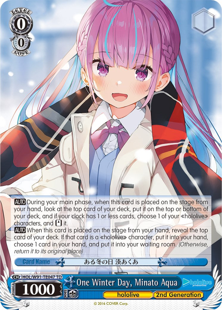 One Winter Day, Minato Aqua (HOL/W91-TE047 TD) [hololive production]