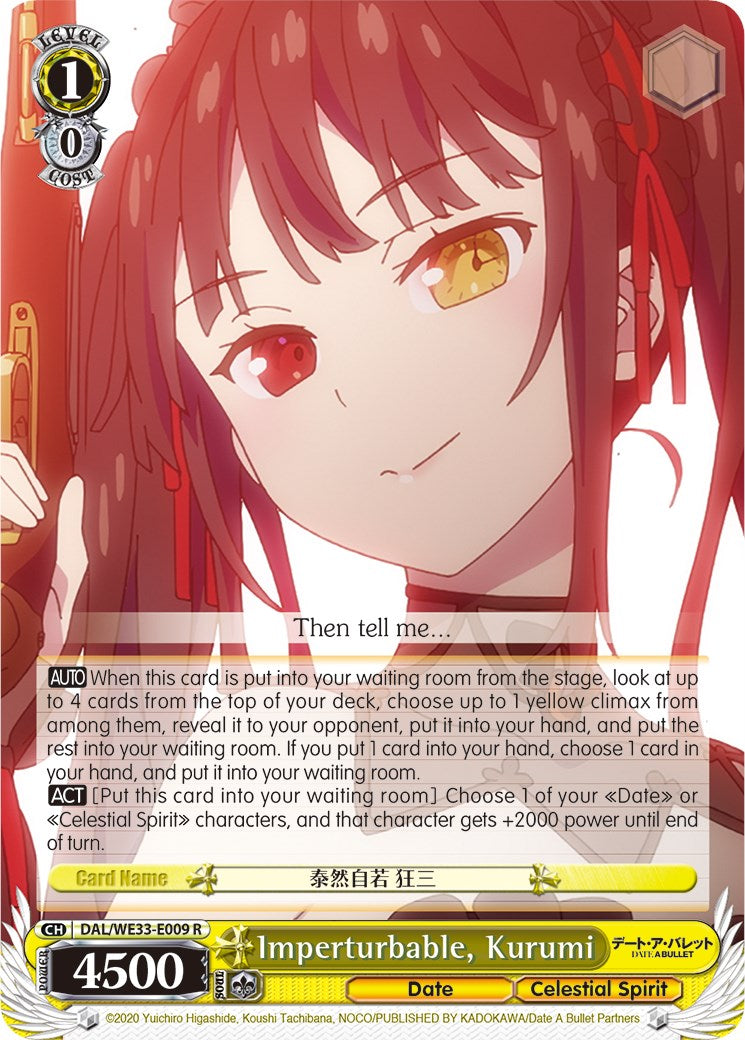 Imperturbable, Kurumi (DAL/WE33-E009 R) [Date A Bullet]