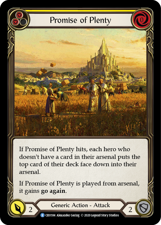 Promise of Plenty (Yellow) [CRU184] (Crucible of War)  1st Edition Normal