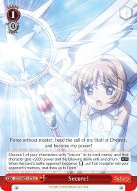 Secure! (CCS/WX01-072 U) [Cardcaptor Sakura: Clear Card]