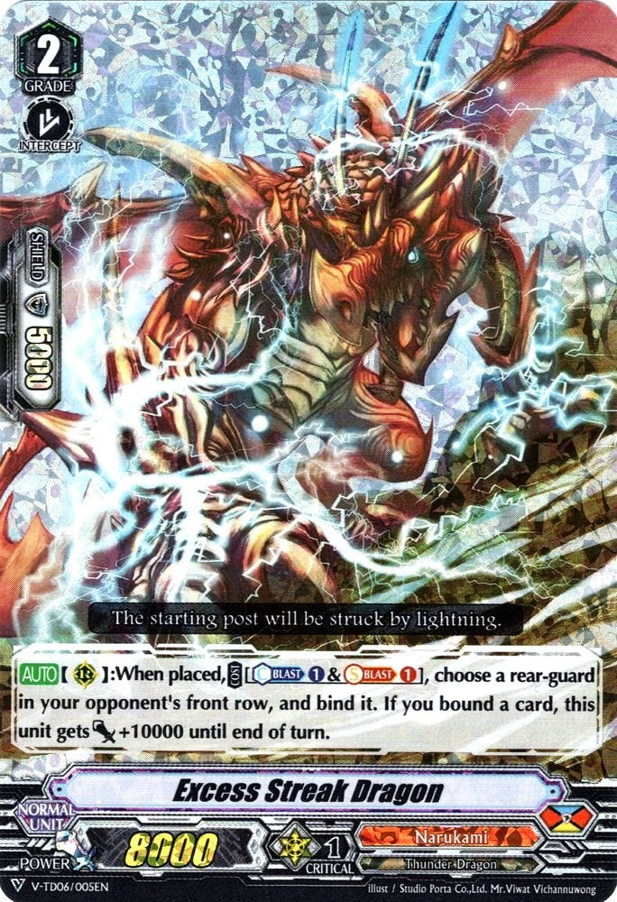 Excess Streak Dragon (Parallel Foil) (V-TD06/005EN) [Naoki Ishida]