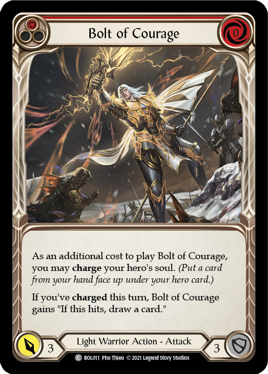 Bolt of Courage (Red) [BOL011] (Monarch Boltyn Blitz Deck)