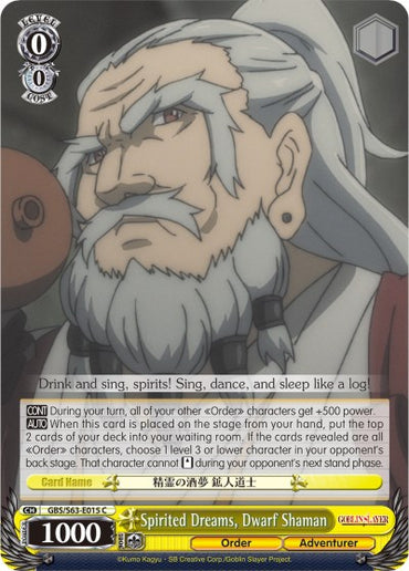 Spirited Dreams, Dwarf Shaman (GBS/S63-E015 C) [Goblin Slayer]