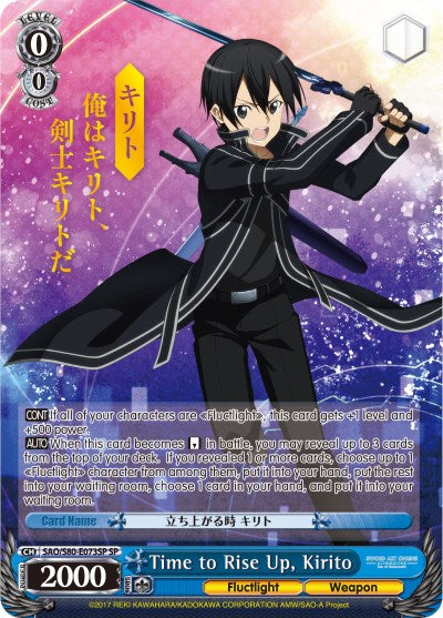 Time to Rise Up, Kirito (SAO/S80-E073SP SP) [Sword Art Online -Alicization- Vol.2]