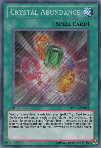 Crystal Abundance [RYMP-EN051] Secret Rare